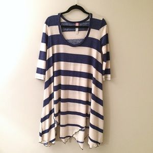 Free People Beach Blue Striped Dress